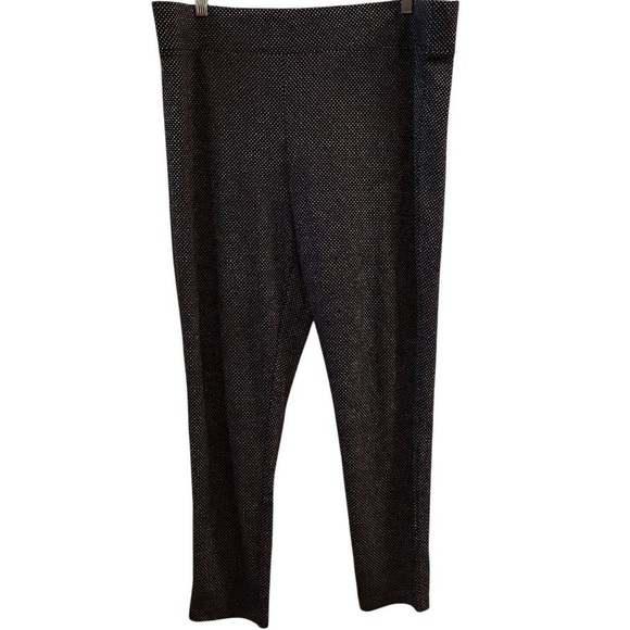 LOFT Women's XL Black and White Polka Dot Jegging Pants Stretchy Pull On - Picture 1 of 8